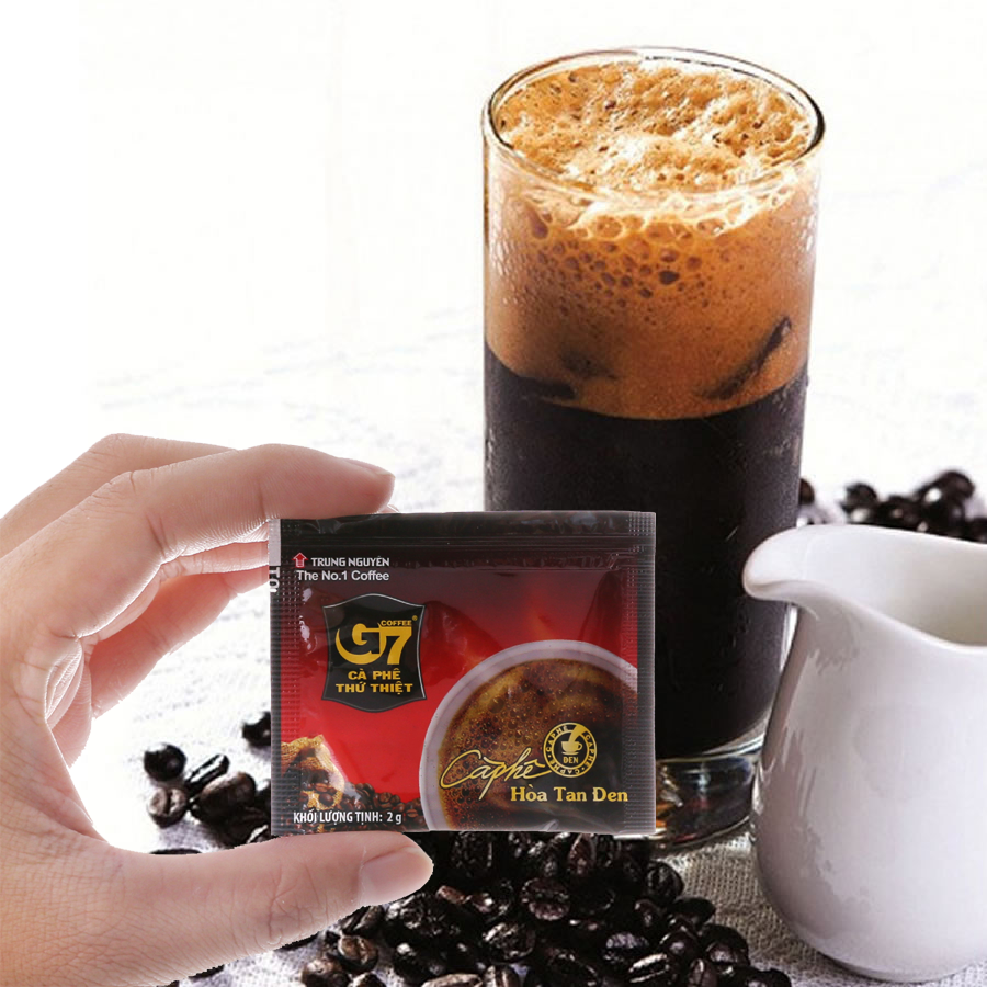 G7 Hoa Tan Den 1 box (15 sachets x 2g) 30 g - kopi hitam instan tanpa gula premium vietnam 4